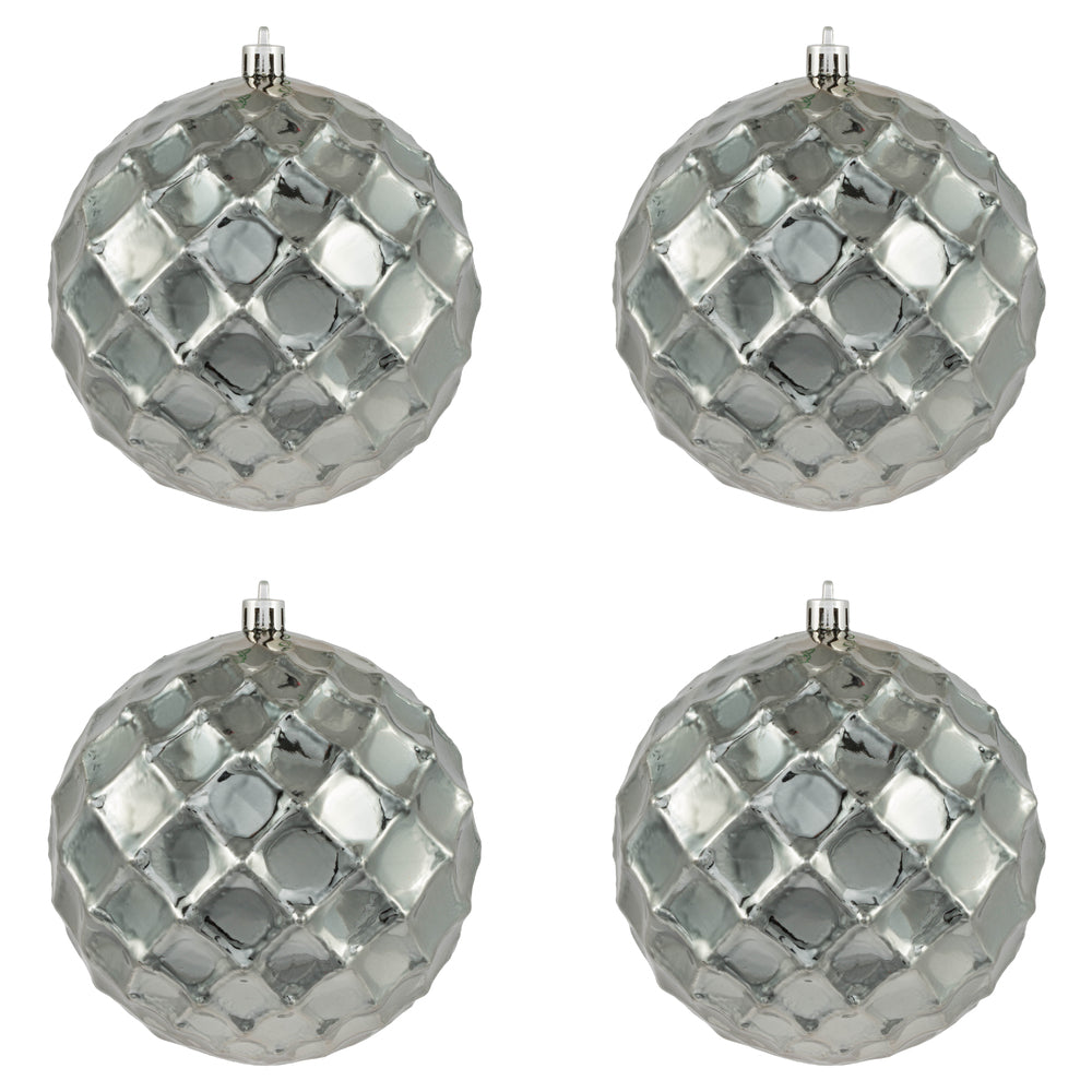 Vickerman 4.75" Limestone Shiny Diamond Bauble 4Bg