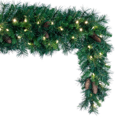 Vickerman 6' Cheyenne Artificial Christmas Swag Garland Warm White LED Lights