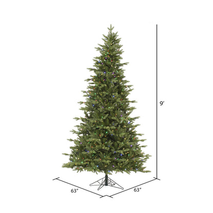 Vickerman 9' Fresh Balsam Fir Artificial Christmas Tree Multi-Colored Dura-Lit® LED Lights