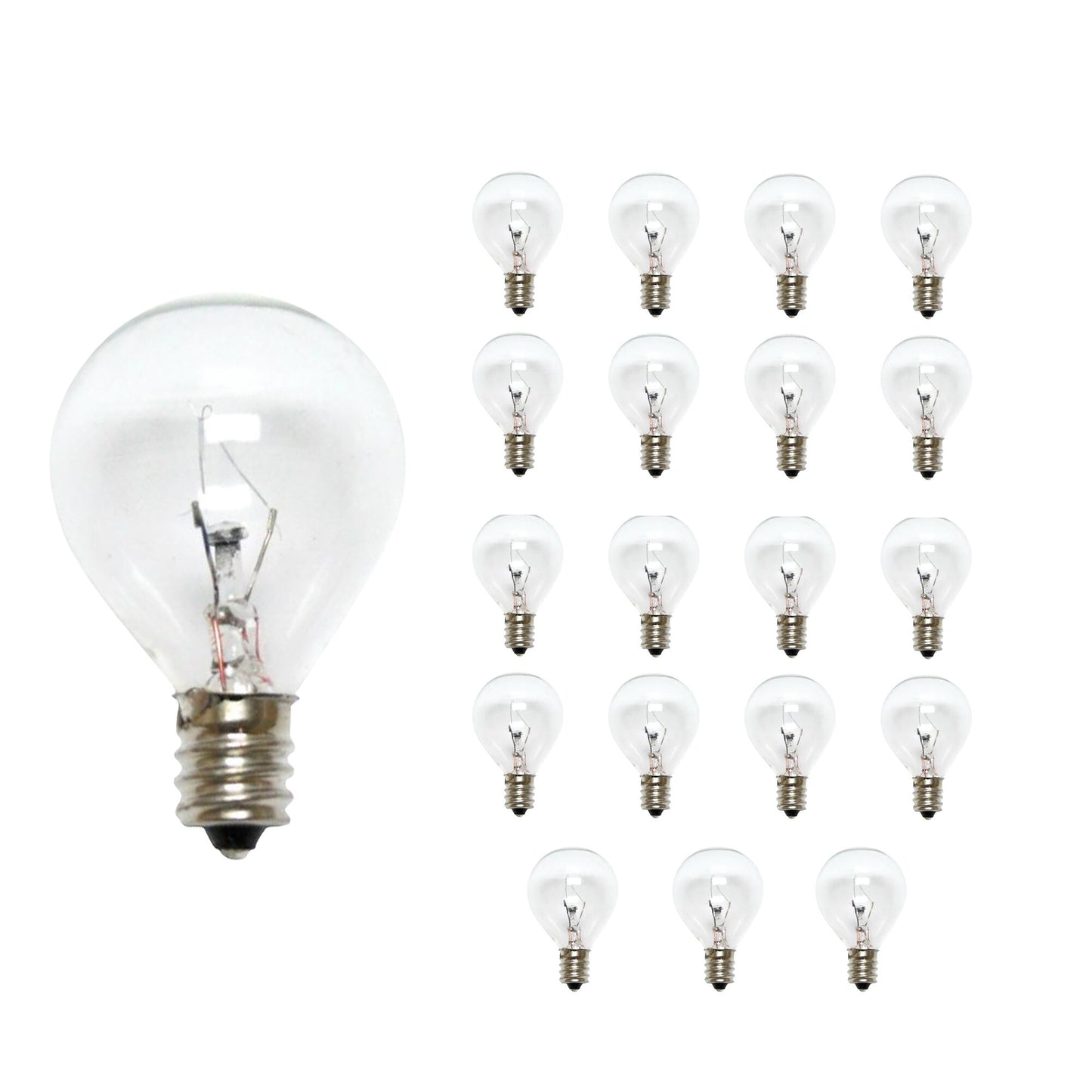 BULBRITE KRYPTON G11 CANDELABRA SCREW (E12) 25W DIMMABLE LIGHT BULB 2700K/WARM WHITE 20PK (461025)