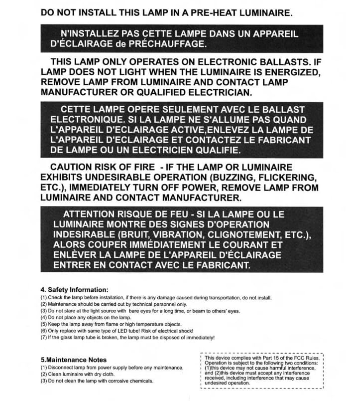 Damar- 4Ft T8 LED Tube Light Bulb Plug and Play Direct Replacement Ballast Dependent 15W 2200 Lumens 5000K Bright White G13 Bi-Pin Base 220? Beam Angle 120-277V Pack of 10- Fluorescent Replacement