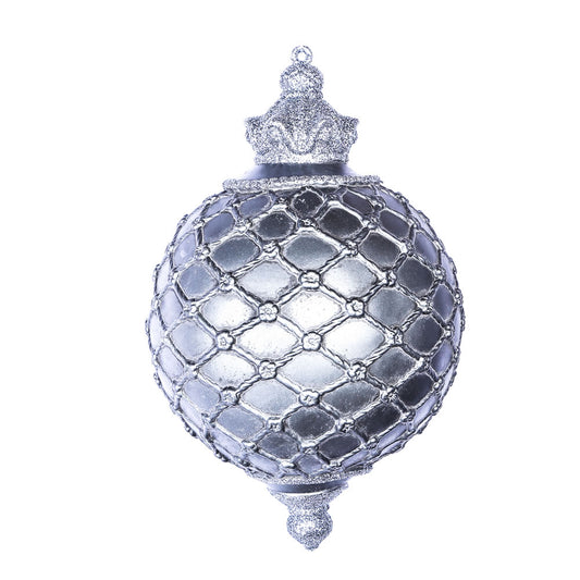 Vickerman 11" Pewter Antique Net Ball Ornament