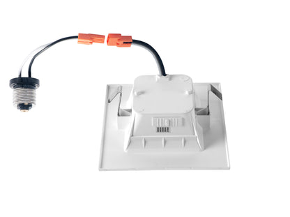 ASD Lighting LED Square Downlight Retrofit Kit 6" 12W 120V CCT Selectable 2700/3000/3500/4000/5000K Dimmable PC, Baffle Trim, White UL 6pack