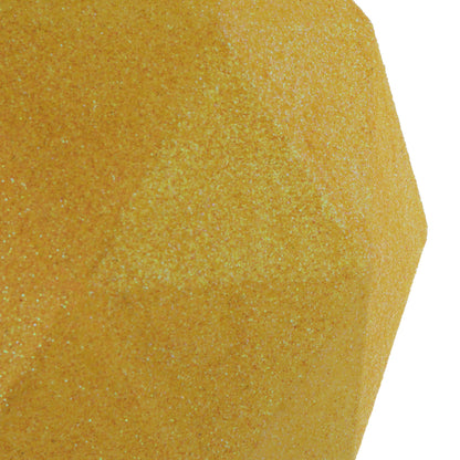Vickerman 6" Yellow Glitter Geometric Ball Ornament 4 per bag