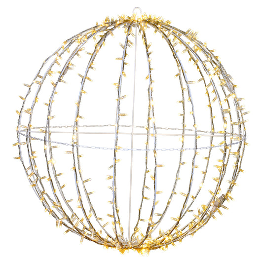 Vickerman 480Lt x 40" Fold Flat Warm White Led Twinkle Jumbo Hanging Sphere.