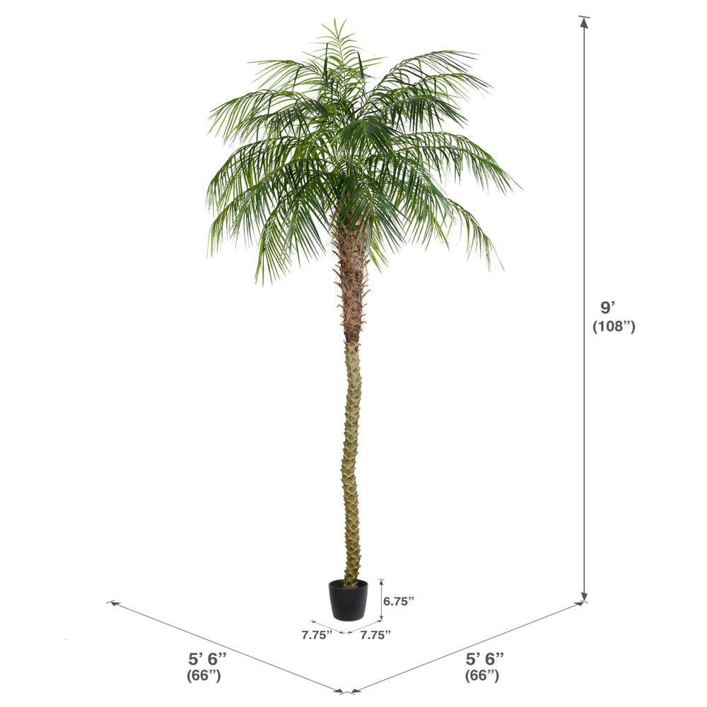 Vickerman 9' Artificial Potted Phoenix Palm Tree.