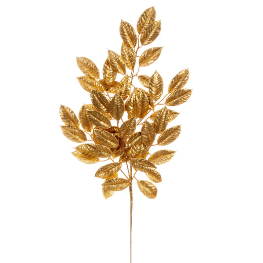 Vickerman 31" Gold Artificial Gardenia Glitter Spray 2 per bag.