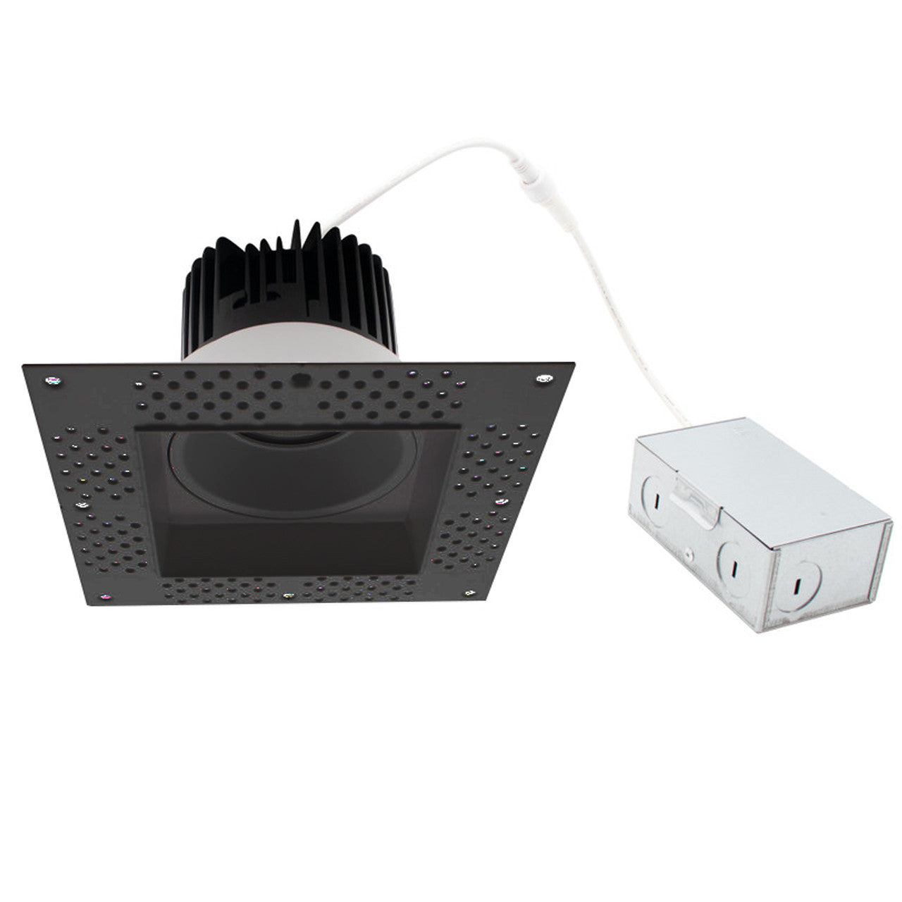 ASD Lighting LED Trimless Downlight Square 6inch 24W 120V Triac 2700/3000/3500/4000/5000K Black ETL