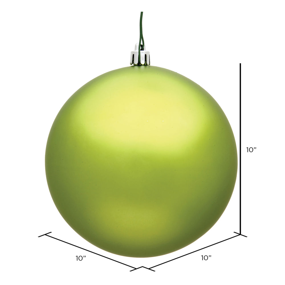 Vickerman 10" Lime Matte Ball Ornament