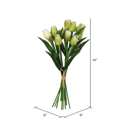 Vickerman 14" Artificial Green Tulip Bundle 2 per pack