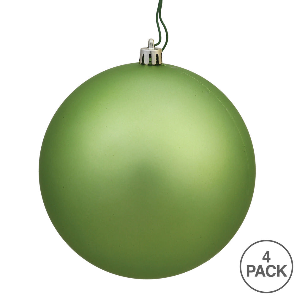 Vickerman 4.75" Celadon Matte Ball Ornament 4 per Bag