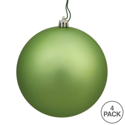 Vickerman 4.75" Celadon Matte Ball Ornament 4 per Bag