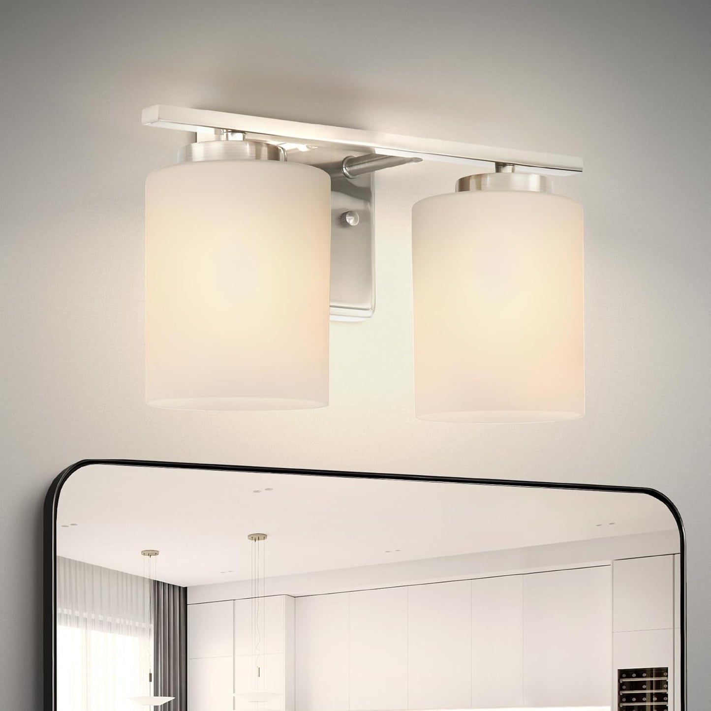 ASD Lighting 2-light Vanity Light 2xE26 60W 120V Satin Nickel ETL