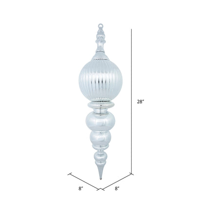 Vickerman 28" Silver Shiny Finial Ornament