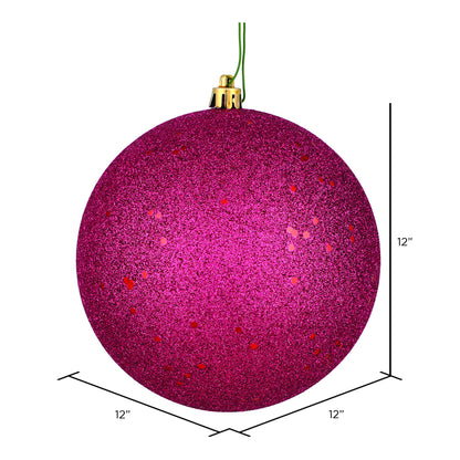 Vickerman 12" Berry Red Sequin Ball Ornament