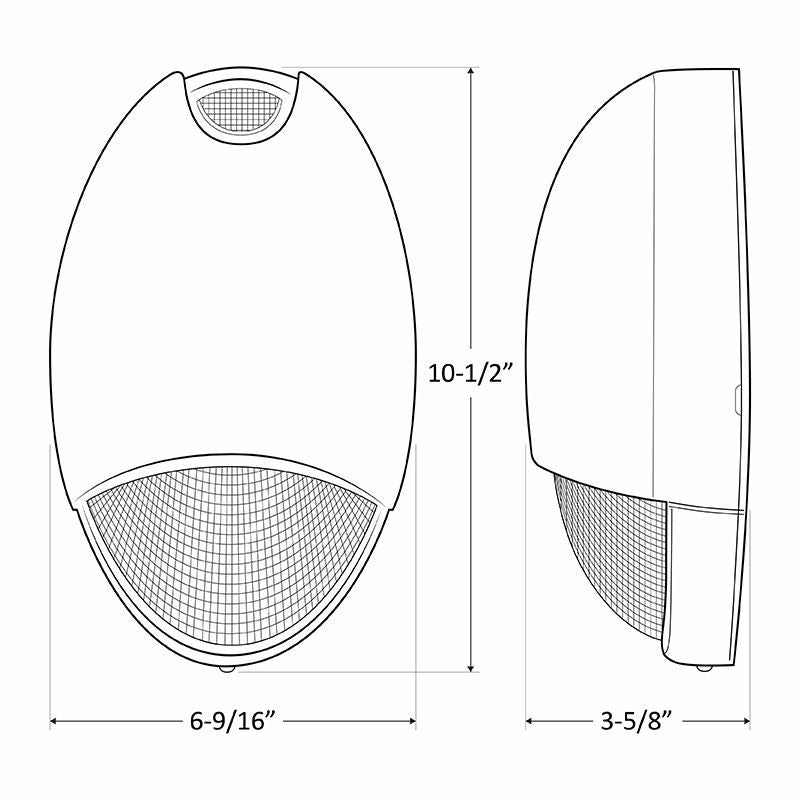 Westgate Wet Location Die Cast 6W LED Wall Pack With Emergency Feature, White, SDT, Cold Weather, LED Exit & Emergency Lighting, 12W