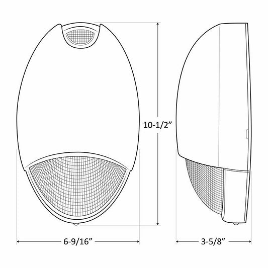 Westgate Wet Location Die Cast 6W LED Wall Pack With Emergency Feature, White, SDT, Cold Weather, LED Exit & Emergency Lighting, 12W