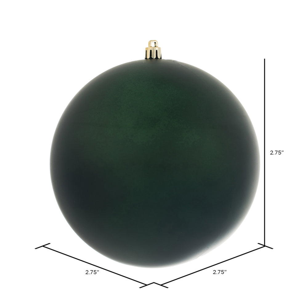 Vickerman 2.75" Midnight Green Matte Ball Ornament 12 per Bag