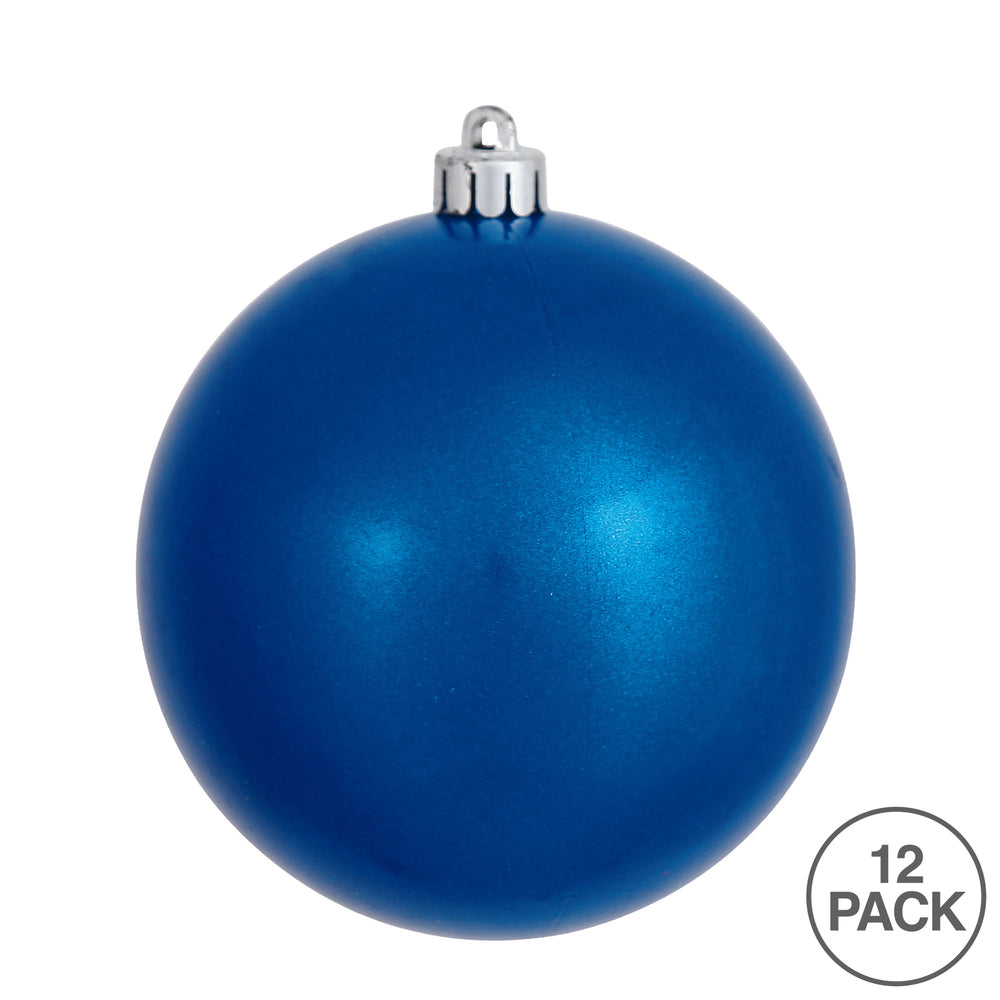 Vickerman 3" Blue Candy Ball Ornament 12 per Bag