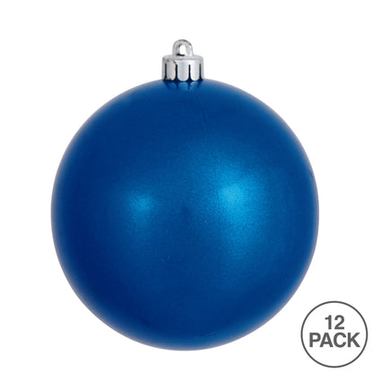 Vickerman 3" Blue Candy Ball Ornament 12 per Bag