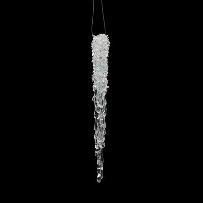 Vickerman 8" Clear Icicle Christmas Ornament 6 per Bag