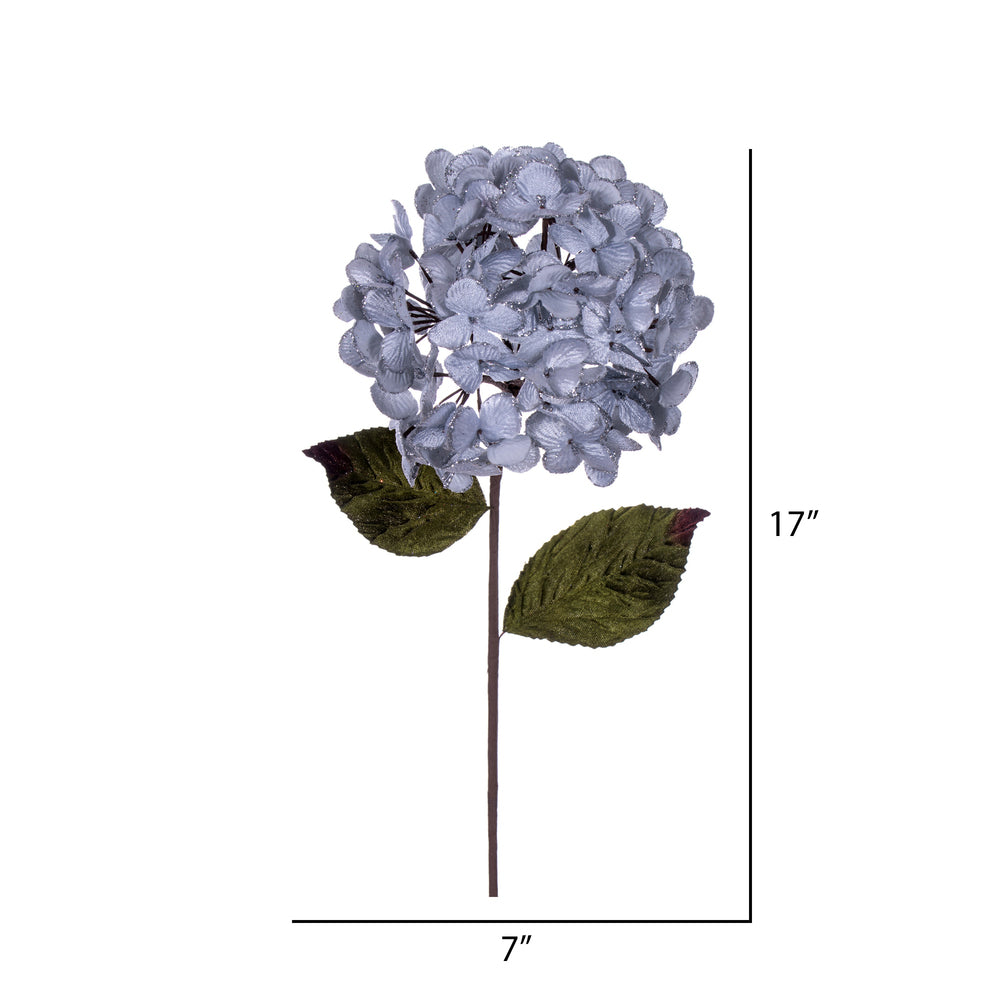 Vickerman 17" Artificial Silver Hydrangea Christmas Spray 3 per bag