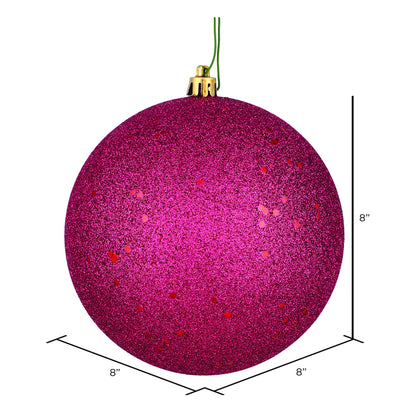 Vickerman 8" Berry Red Sequin Ball Ornament