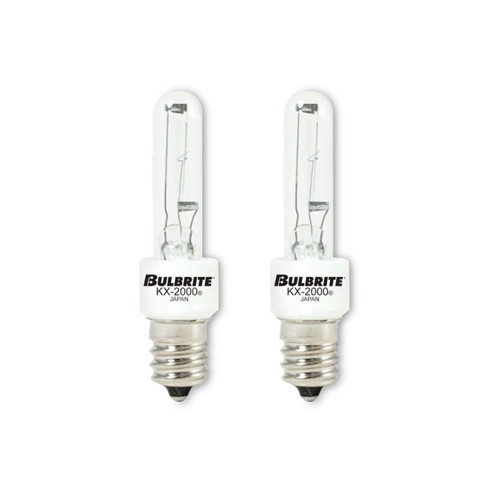 BULBRITE KRYPTON/XENON T3 CANDELABRA SCREW (E12) 60W DIMMABLE LIGHT BULB 2700K/WARM WHITE 2PK (473060)