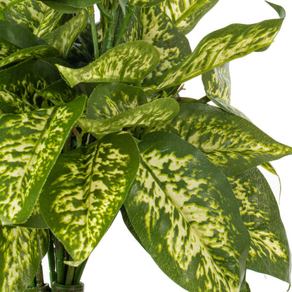Vickerman 11" Artificial Green Polyester Dieffenbachia Bush Set of 3