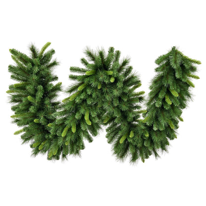 Vickerman 50' x 14" Bangor Mixed Pine Unlit Artificial Christmas Garland.
