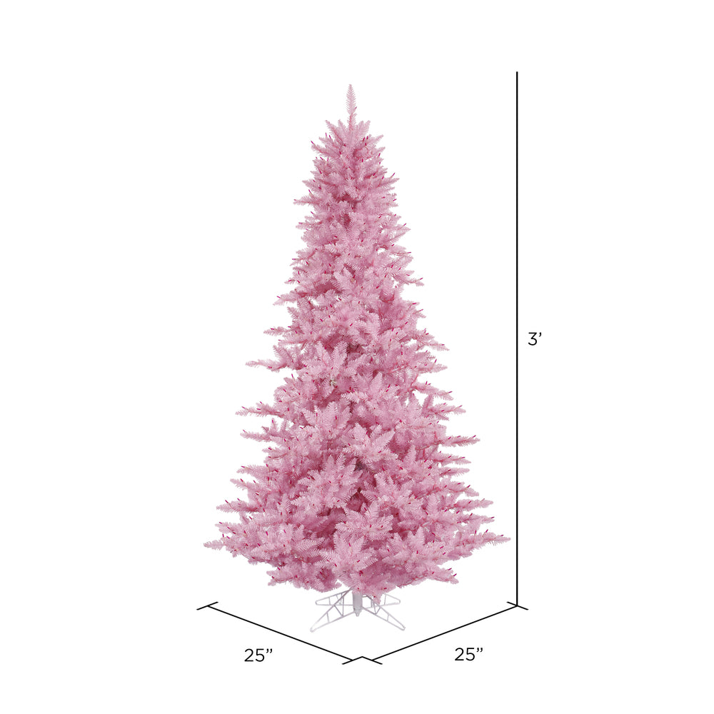 Vickerman 3' Pink Fir Artificial Christmas Tree Unlit