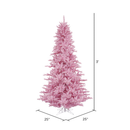 Vickerman 3' Pink Fir Artificial Christmas Tree Unlit