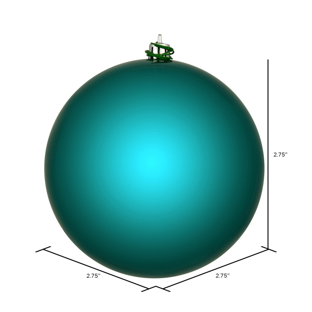 Vickerman 2.75" Dark Teal Shiny Ball Ornament 12 per Bag