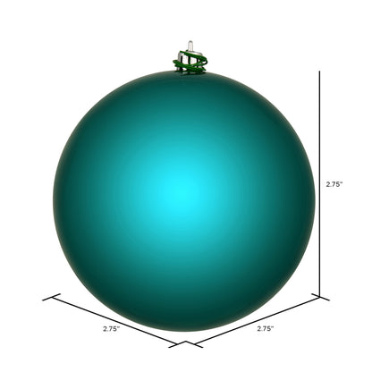 Vickerman 2.75" Dark Teal Shiny Ball Ornament 12 per Bag