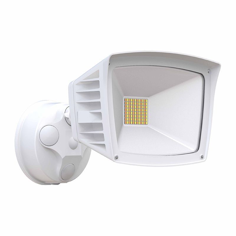 Westgate LED Square Head Security Lights, Outdoor Lighting, 28W, 3400 Lumens, 5000K, White Finish, Dimmable