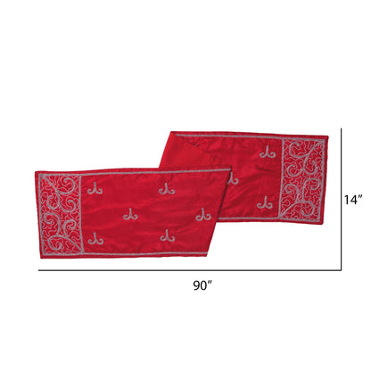 Vickerman Decorative 14" x 90" Filigree Scroll Table Runner