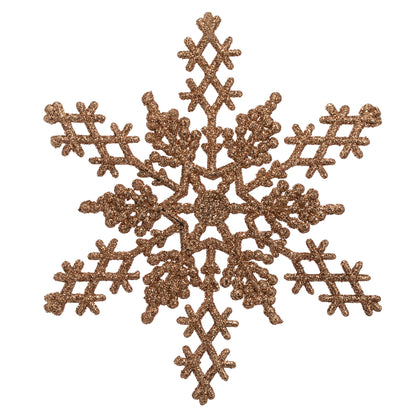 Vickerman 6.25" Rose Gold Glitter Snowflake Christmas Ornament 12 per Box