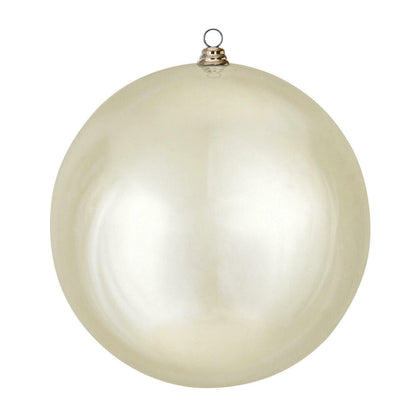 Vickerman 15.75" Champagne Shiny Ball Christmas Ornament UV Resistant