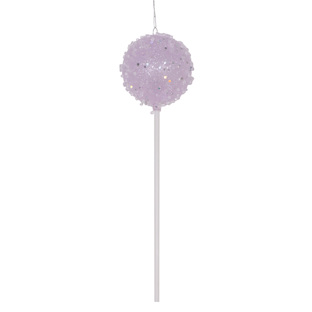 Vickerman 10" Purple Round Lollipop Ornament 3 per bag.