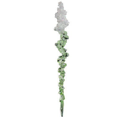 Vickerman 10" Light Green Icicle Ornament 4 per bag.