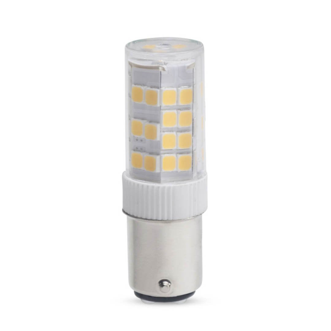 Bulbrite LED Mini T4 Dimmable Double-Contact Bayonet Base (BA15D) Light Bulb 35 Watt Equivalent 3000K, Clear