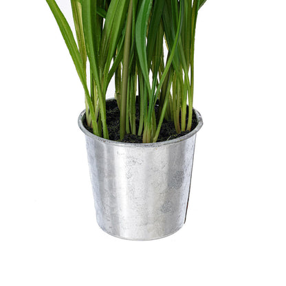 Vickerman 9.5" Artificial Assorted Set of Tulips in Metal Pot.