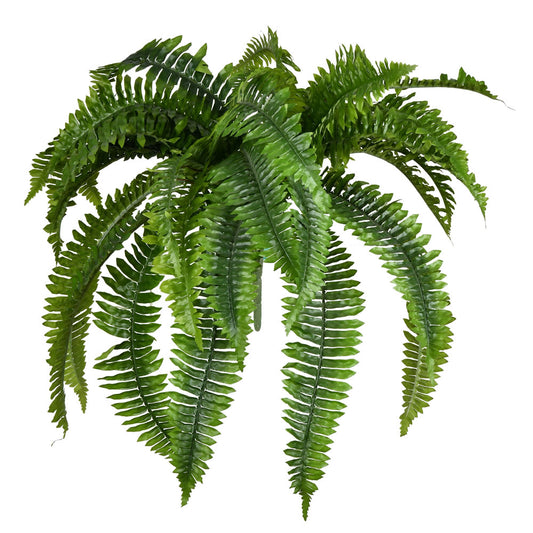 Vickerman 19" Artificial Green Boston Fern Bush.