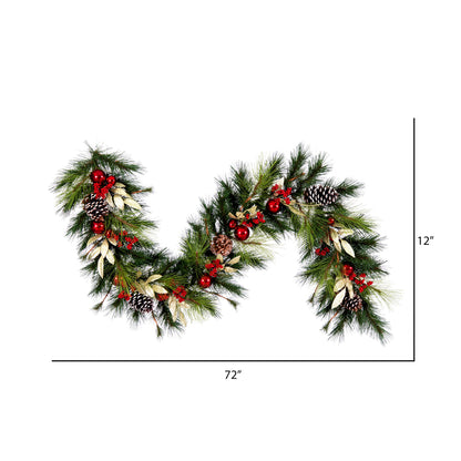 Vickerman 6' x 16" Artificial Christmas Garland unlit