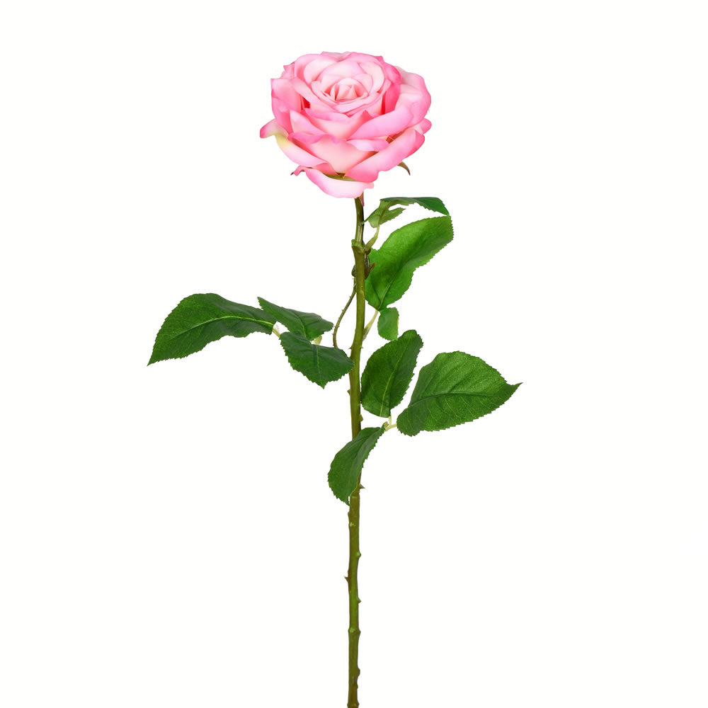 Vickerman 26" Artificial Pale Pink Rose Stem 6 per Bag