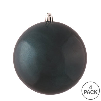 Vickerman 6" Sea Blue Candy Ball Ornament 4 per Bag