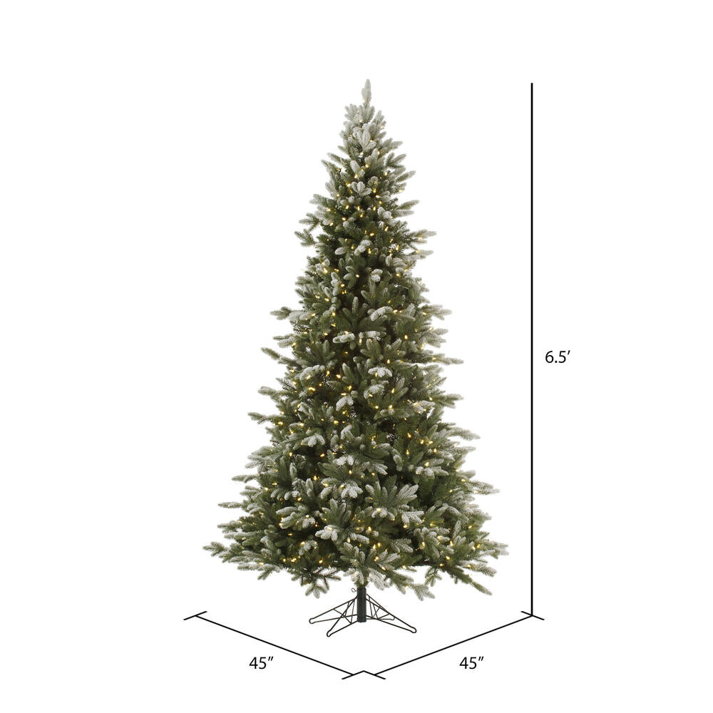 Vickerman 6.5' Frosted Balsam Fir Artificial Christmas Tree Clear Dura-Lit® Lights