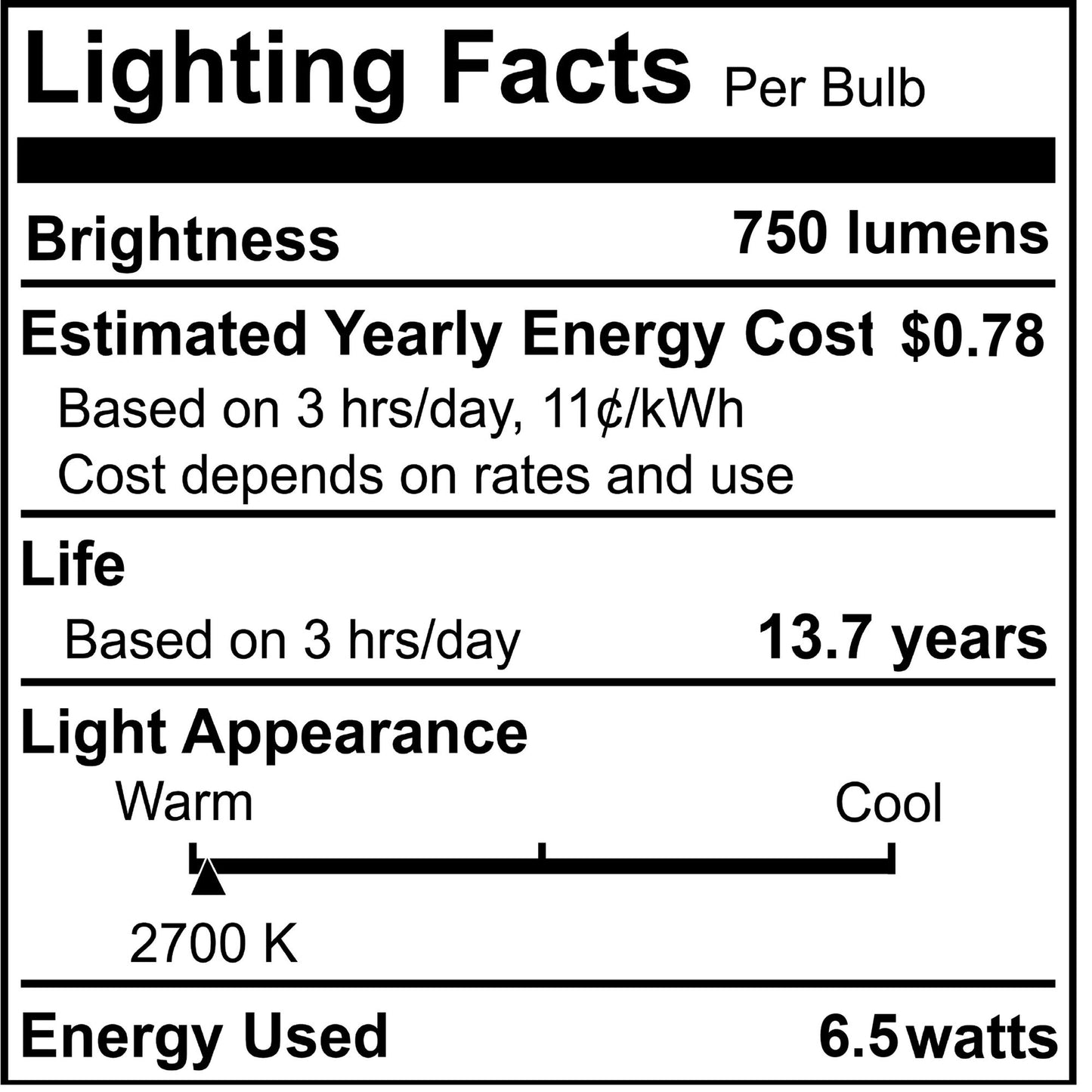 Bulbrite 862099 LED Filament Pack of (4) 6.5 Watt Dimmable B11 Light Bulb with Milky Glass Finish and Candelabra (E12) Base - 2700K (Warm White Light), 750 Lumens