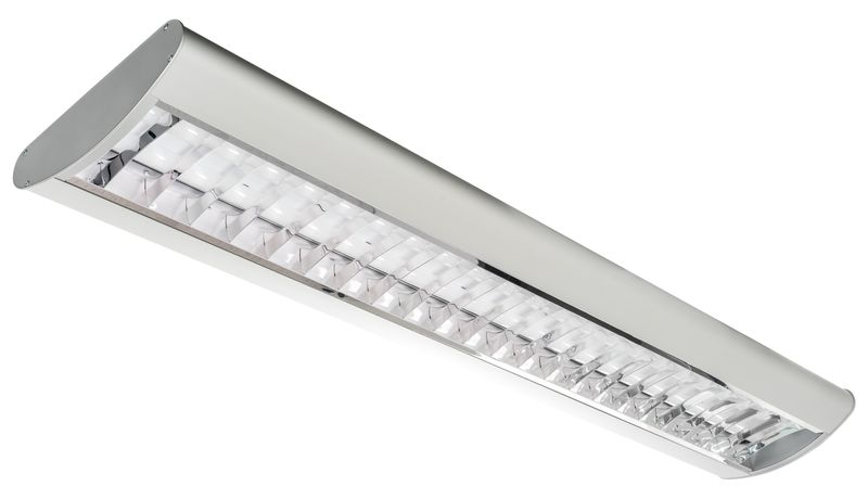 Westgate LED Parabolic Suspended Down Light, 120~277V, Commercial Indoor Lighting, 40W, 4600 Lumens, 5000K, White Finish, 0~10V Dimmable