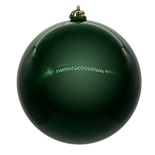 Vickerman 4" Midnight Green Pearl UV Drilled Ball Ornament 6 per bag.